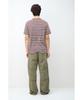Haechinglum Bleached Stripe Tee Brown
