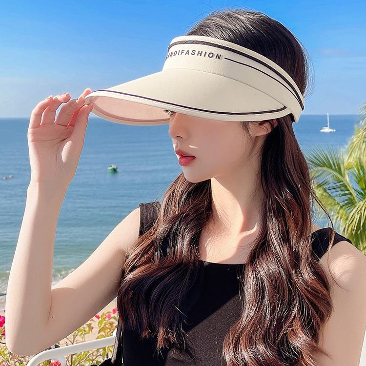 UV empty top hat cycling sun protection hat women's summer face cover UV protection sun hat electric vehicle sun hat
