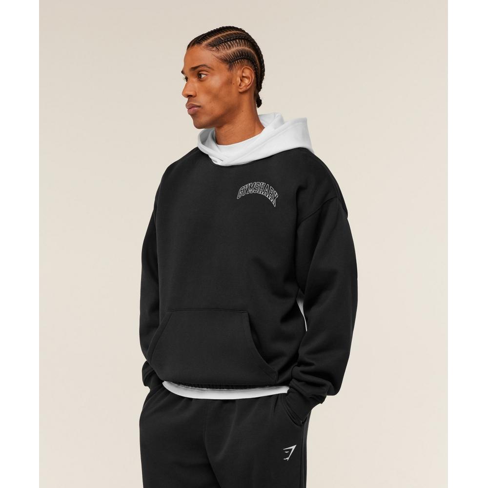 Gymshark Collegiate Tech Hoodie Gs Black A4c9m Bb2j