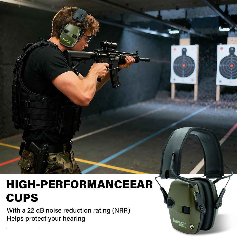 Tactical Noise-Reduction Wired Headset with Earmuffs for Shooting and CS