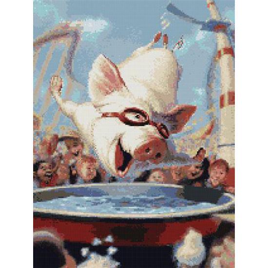 Huacan Diamond Painting Cross Stitch Pig 5D DIY Diamond Embroidery Mosaic Rhinestones Kits Animals