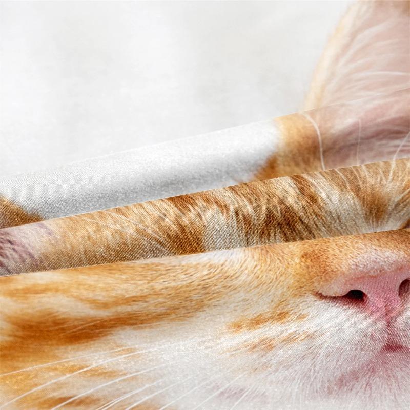 Cute Cat Bedding Comforter Set King Size,Duvet Cover For KidsTeens Boys Girls, Animal Pet Theme Bed Set +Pillowcases Bedclothes