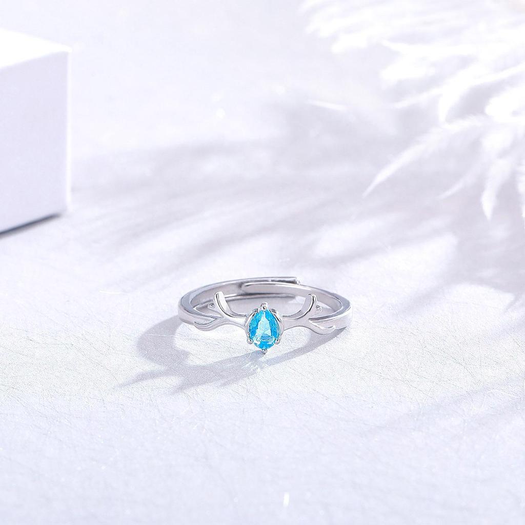 Korean Style Deer Jewelry Set: Necklace, Bracelet, Ring & Earrings for Women