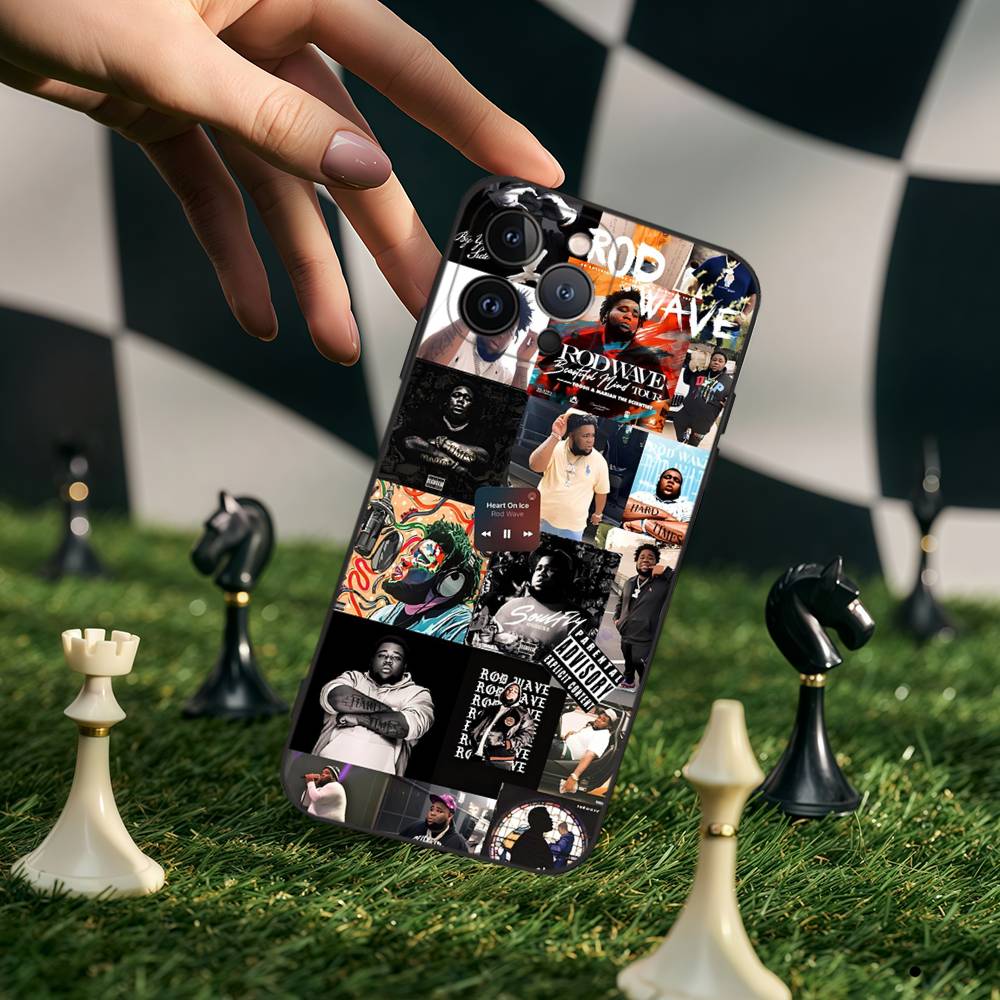 

Rod W-Wave S-Singer Phone Case For IPhone 17 16 15 14 13 12 11 Pro Max Plus Mini Soft Black Cover iPhone 16 pro