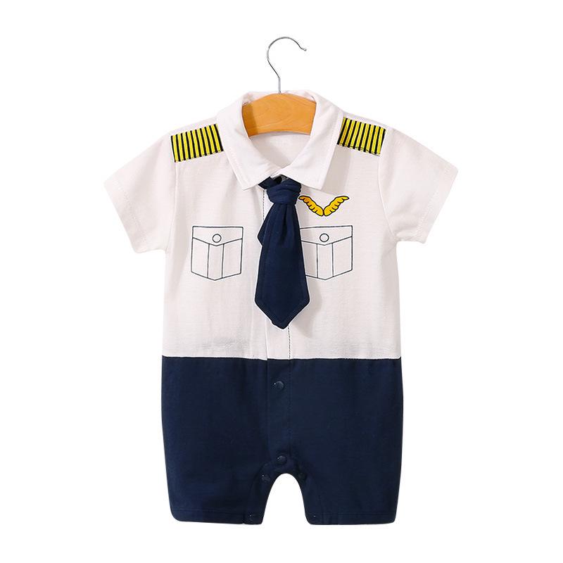Heren Korte Mouw Zomer Romper voor Pasgeboren en Baby Jongens (0-1 Jaar) - Babykleding