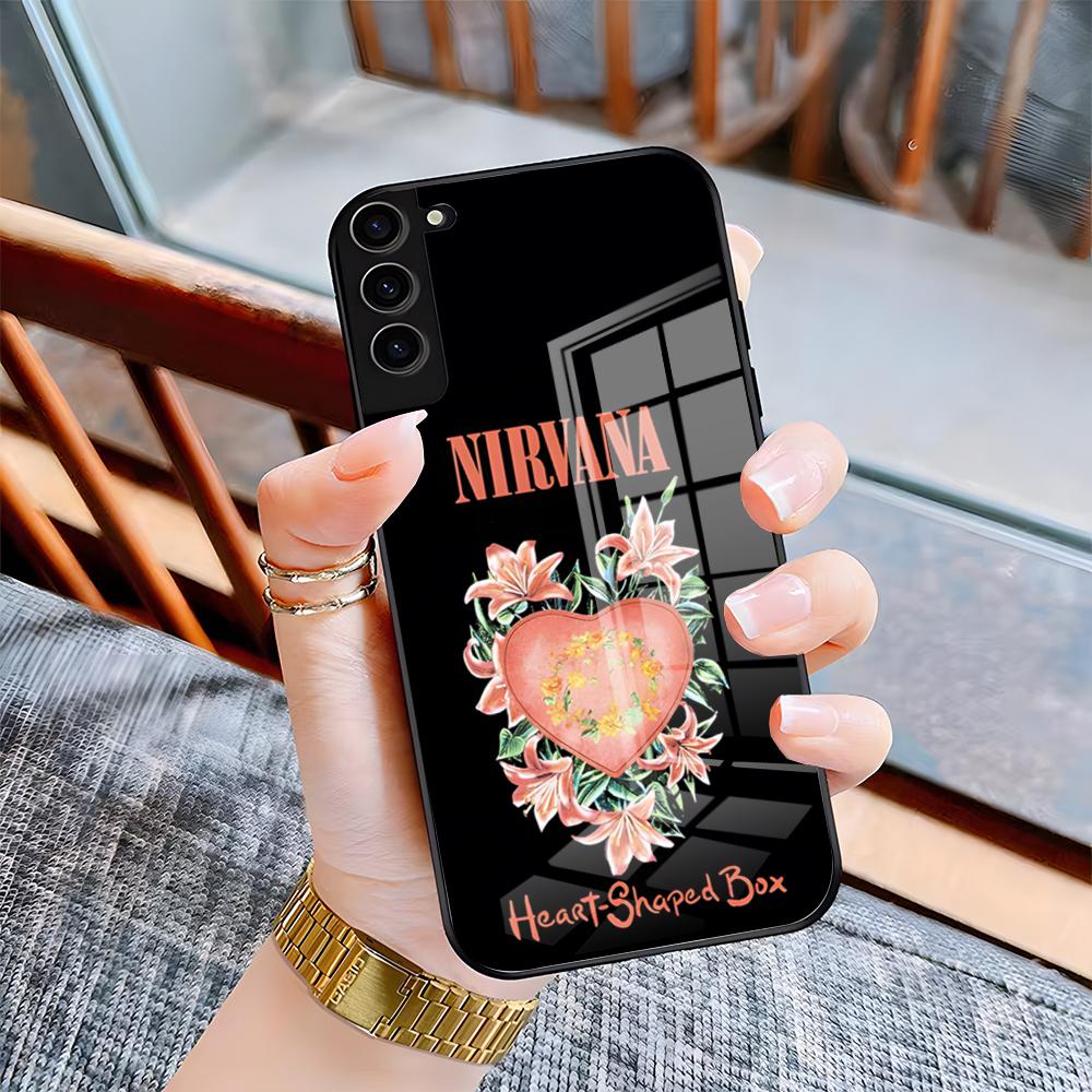 Band Hot N-Nirvana Phone Case For Samsung S26 S25 Plus S20 S20 Plus S22 Ultra S23 FE S21 Plus S21 Ultra Glass Cover