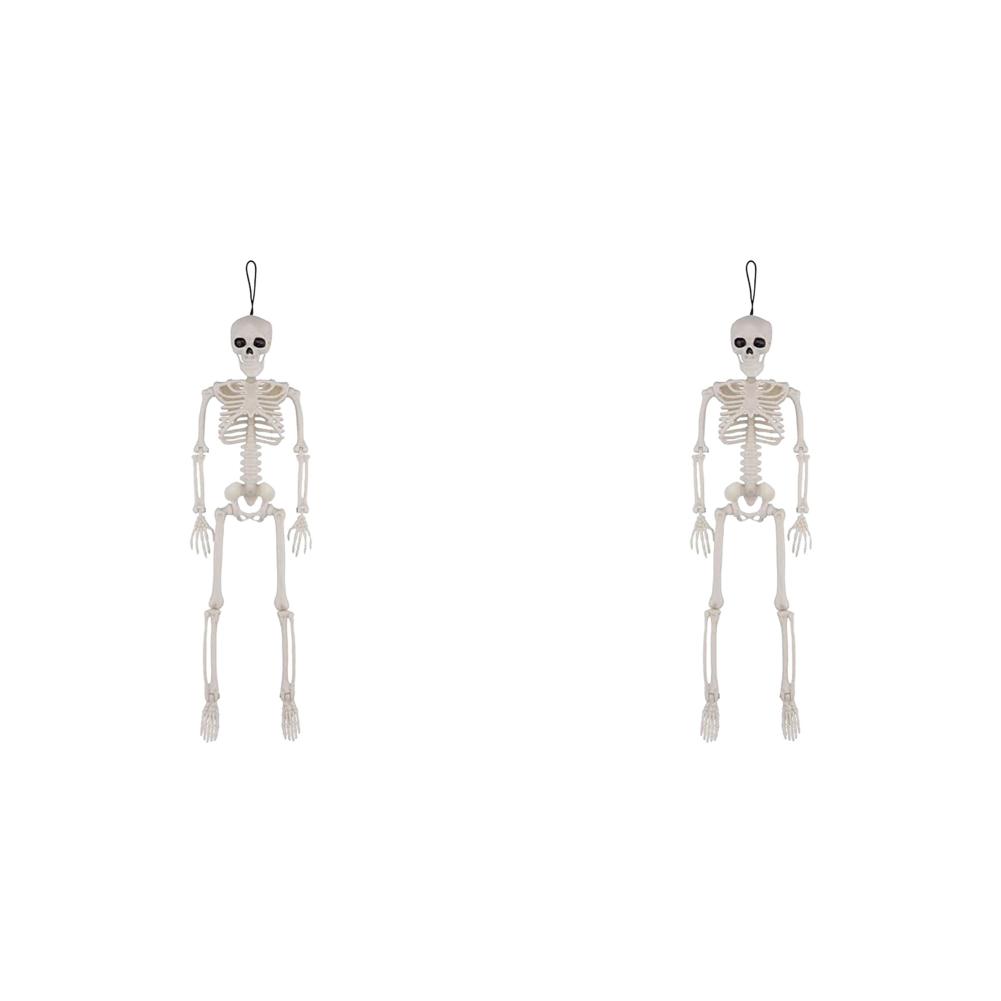 

2 шт. 40 см Скелет во весь рост Хэллоуинская декорация Подвижный скелет с подвижными суставами Подвесной скелетный декор для дома с привидениями