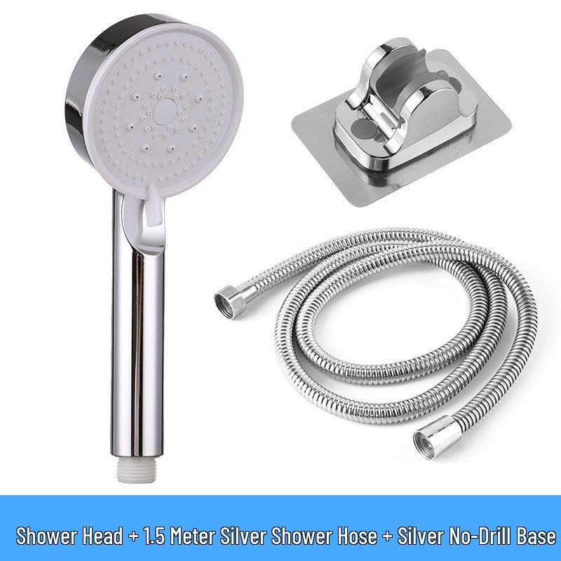 Black Warrior 5-Speed Lotus Handheld Shower Head Set for Bathrooms