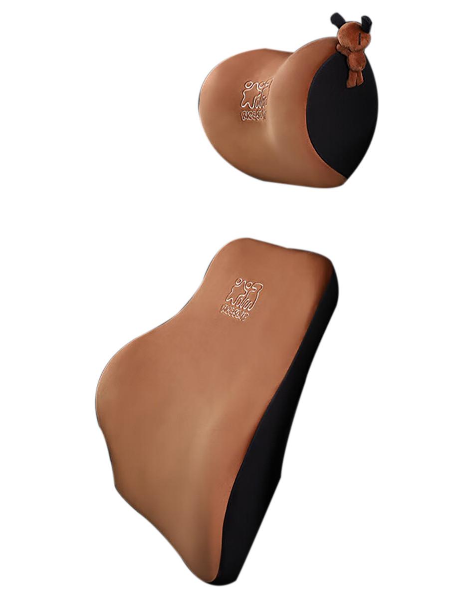 Car Headrest Neck Pillow Car Cushion Lumbar Support Car Seat Memory Foam Cushion