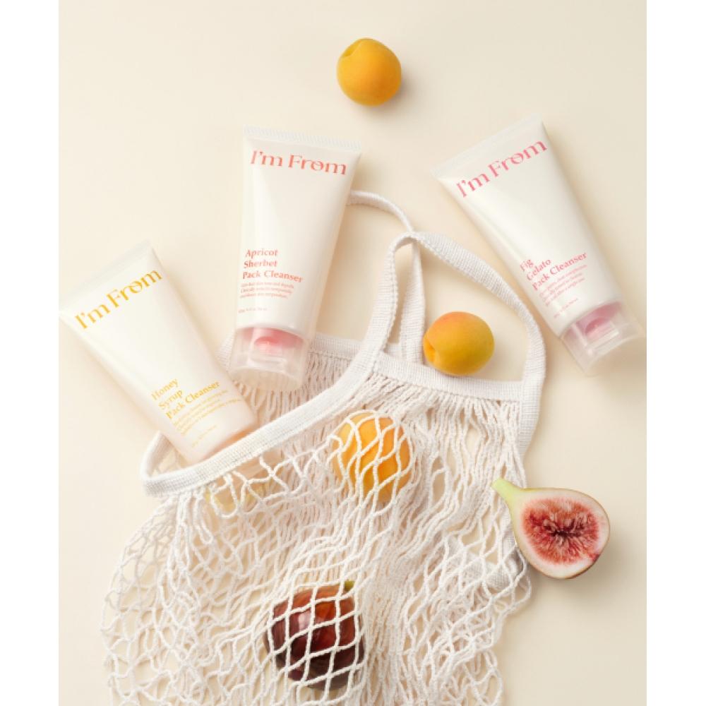 Imfrom [miniature Set] Pig Gelato + Honey Syrup + Apricot Sherbet Pack Cleanser 30g