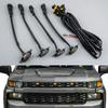 1 Set Griglia Anteriore Auto Lente Affumicata Lampada Luce LED Gialla Adatta per Chevrolet Colorado Plastica