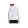 Under Armour Casual Sports Half-Zip Long Sleeve T-Shirt Women White 1365632-100