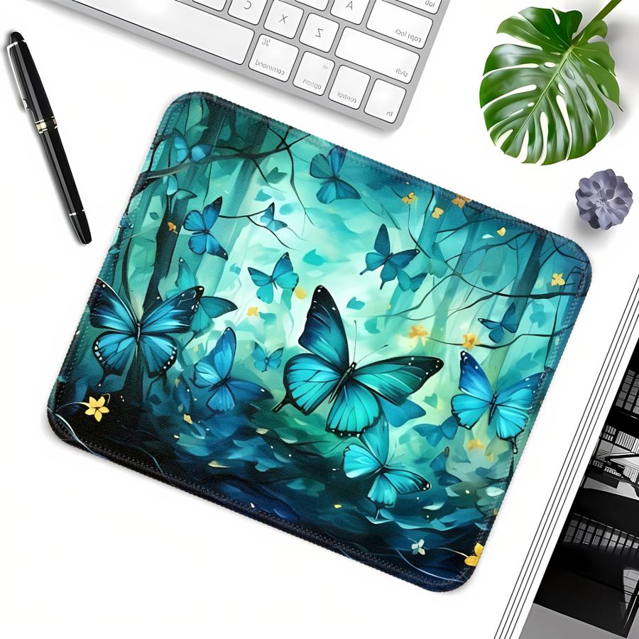 Cartoon Butterfly Anti slip Mouse Pad Keyboard Mouse Pad Desk accessories Computer Laptop Pad Game Console Pad office Pad