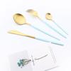 18pcs Colorful Cutlery Set Tableware Set Stainless Steel Dinner Knife Fork Spoon Matte Polishing Dinnerware Set