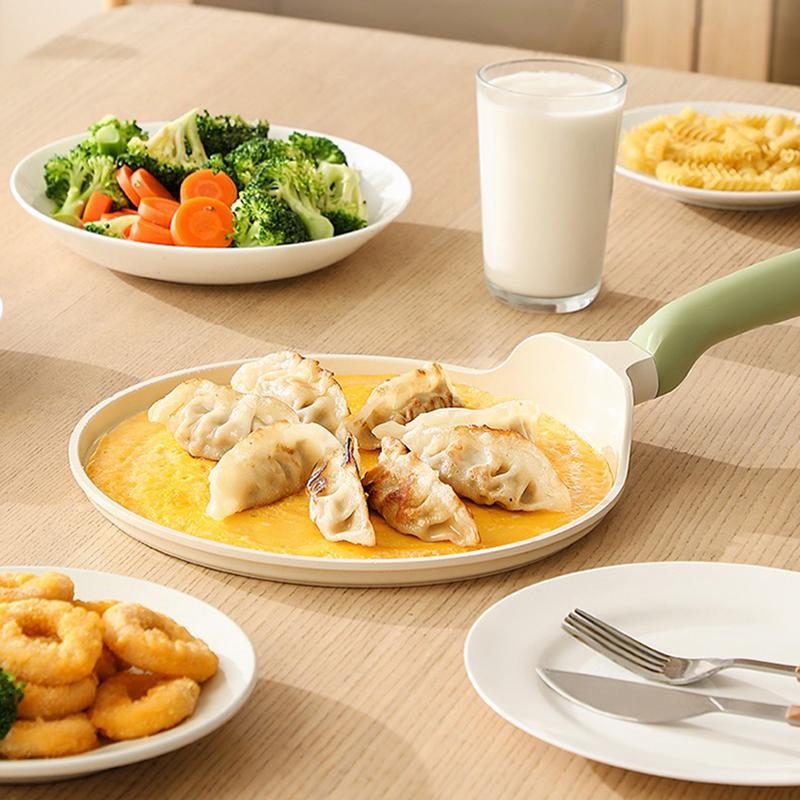 DONNOR Ceramic Glaze Non Stick Pot Breakfast Egg Pancake Skillet Uncoated Non Stick Pan Induction Cooker Universal Pot Utensils