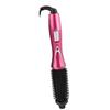 Foldable Heated Curling Brush Ceramic Glaze Coating Thermal Brush 30W Anti Scald Wine Red EU Plug 100 240V