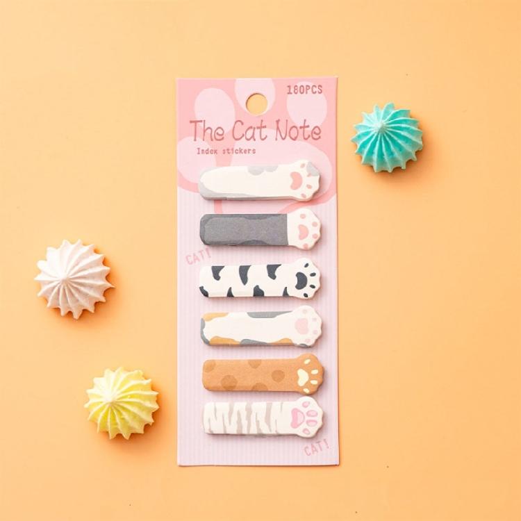 180 Counts Kitten Index Tabs Writable Page Mark Bookmarks Adhesive Index Labels Page Tabs for Notebook Planner Calendar