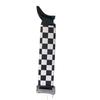Checkered Jacquard Seat Belt Shoulder Pad Cover - Black and White