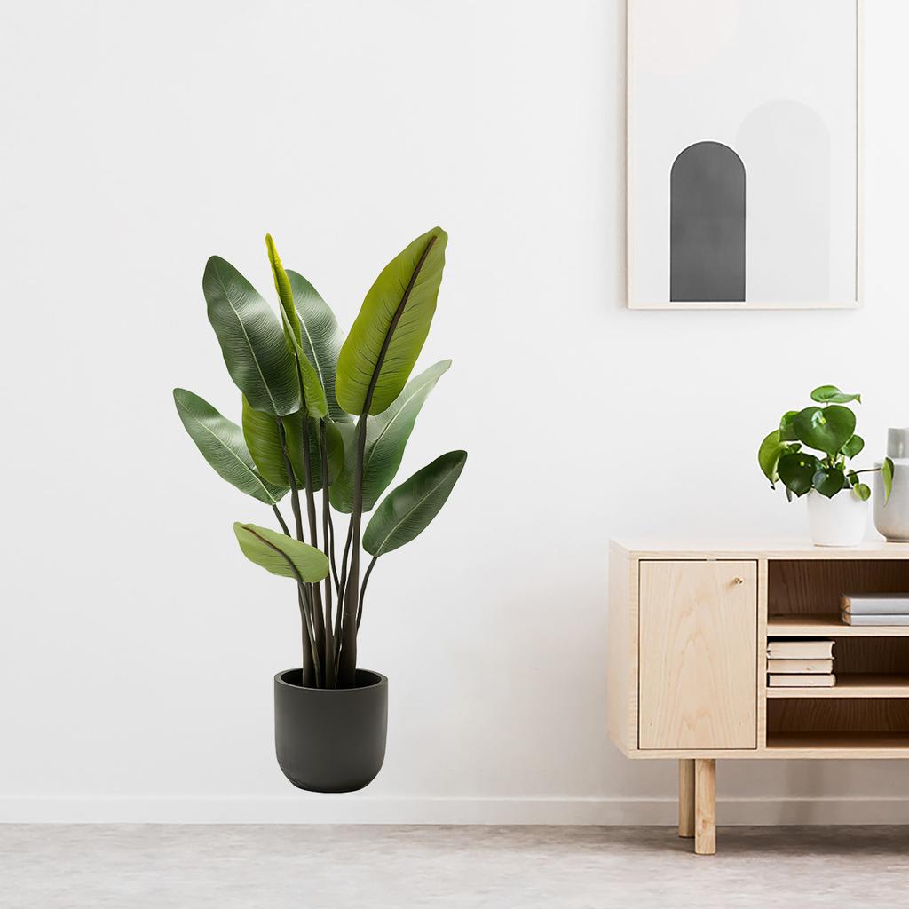 Realistic Green Plant Wall Sticker for Living Room Bedroom Wall Decoration Self-Adhesive