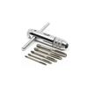 LUYING Screw Tap Ratchet Tap Handle T-Type Drill Tap Set Adjustable Hole Drilling M3 M4 M5 M6 M8 Screw Tap Manual Tapping Work