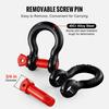 4 Pack 5/8" D Ring Shackle with 3/4" Screw Pin 28660 Lbs Break Strength