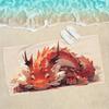Neujahrs Cartoon Drache Handtuch Weich Leicht Anti-Sand Großes Strandhandtuch Schnelltrocknend Bad Sport Familie
