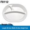 Thickened Melamine Multi-Compartment Meal Tray: Six & Three-Compartment Options for School and Kindergarten Use.
