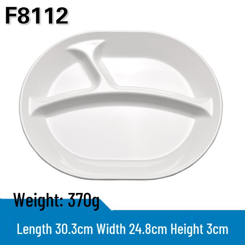 Thickened Melamine Multi-Compartment Meal Tray: Six & Three-Compartment Options for School and Kindergarten Use.