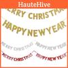 Bright And Colorful Merry Christmas Happy New Year Banner Hanging Decor