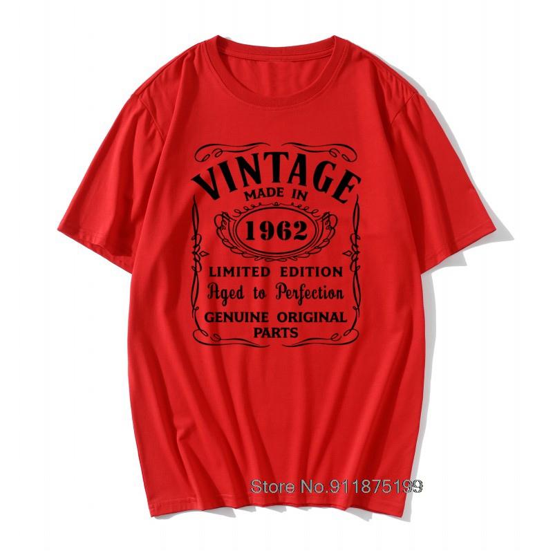 Vintage Made In 1962 T-Shirt Anniversary Present Funny Unisex Graphic Graphic Cotton Short Sleeve Novelty O-Neck Father Tshirt