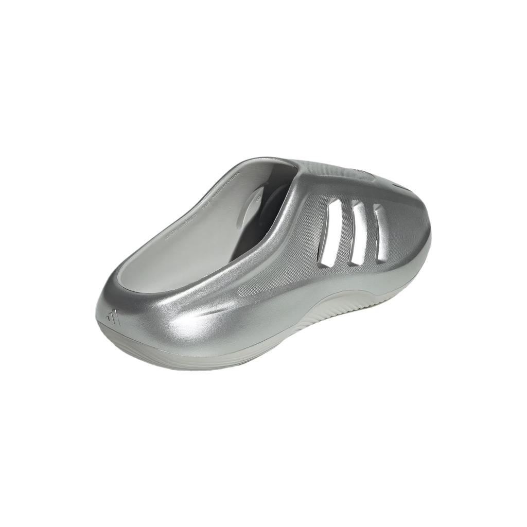 Adidas Originály Adifom Ii Infinity Mules Series Jednoduché Všestranné Ležérní Módní Protiskluzové Pantofle s Uzavřenou Špičkou Unisex Pantofle Stříbrné JQ9659