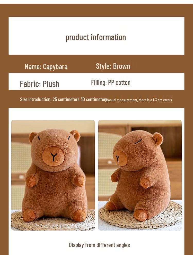 Trendy Capybara Plush Toy - Adorably Quirky Design