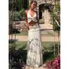 Fashion Style Sexy Sexy Fashion Suit Women's V Neck Halter Spaghetti Straps Vest High Waist Stitching Long Skirt Two-piece Set