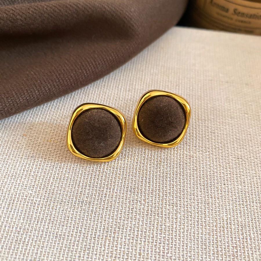 Metal Irregular Earrings European and American Retro Temperament Versatile Earrings Earrings