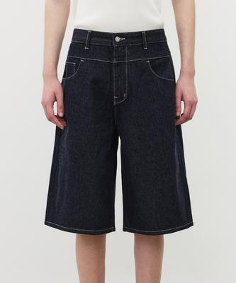 SUARE Rigid Line Bermuda Denim Pants Rigid