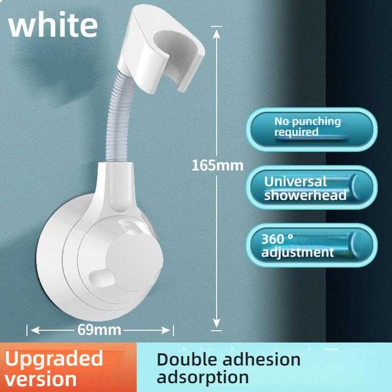 Suction Cup Shower Holder Adjustable Shower Head Holder Nozzle Handheld Holder Punch-Free Multi Angle Rotation Shower Bracket
