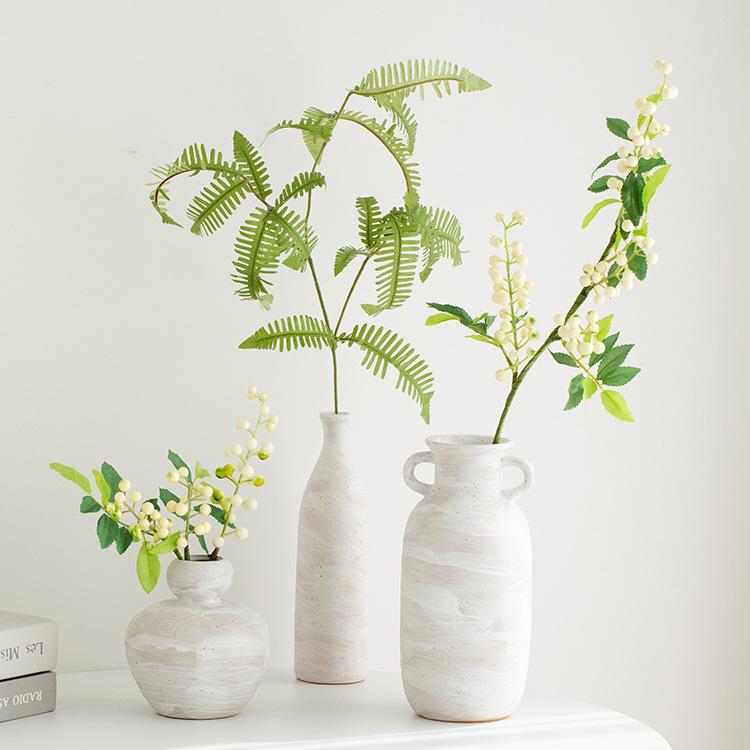 Retro Keramikvase für Wohnzimmer oder Schreibtisch Blumenarrangement