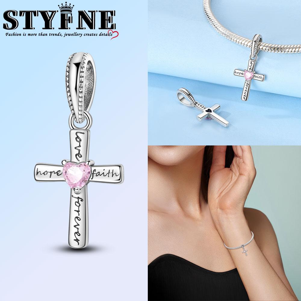 Classic Copper Holy Angel Cross Charms Beads Pendants For Women Fit Original Bracelets Diy Jewelry Gift