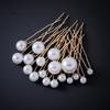 Fashion Pearl Bridal U-shaped Pin Metal Barrette Clip Hairpins Rhinestone Wedding Hairstyle Design Tools Women Hair Accessories