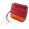 12V LED Square Lamp Two-Color Tail Lamp Universal Car Supplies Replacement Accessories Red Cover