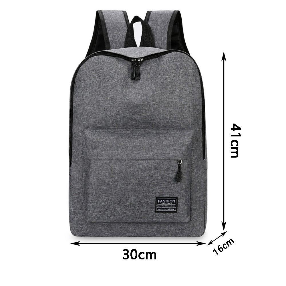 15 Inches Versatile Backpack Trendy Washable Oxford Cloth Computer Bag Black Grey Blue Red School Student Backpack Unisex