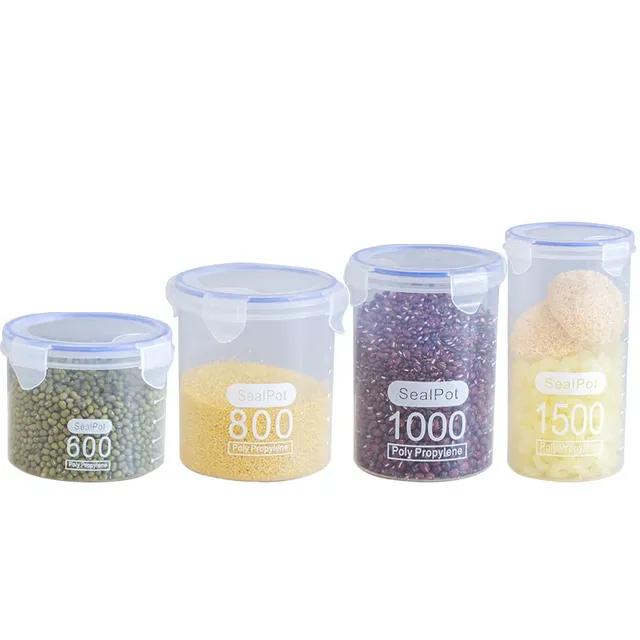 Food Storage Box Sealed Plastic Cereal Candy Dried Jars with Lid Fridge Storage Tank Containers Household Item Kitchen Organizer