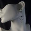 1 Pair Of Retro Gothic Style Thorn Heart Design Earrings, Heart-Shaped Earrings With Spikes, Neutral Earrings Holiday Party Gift
