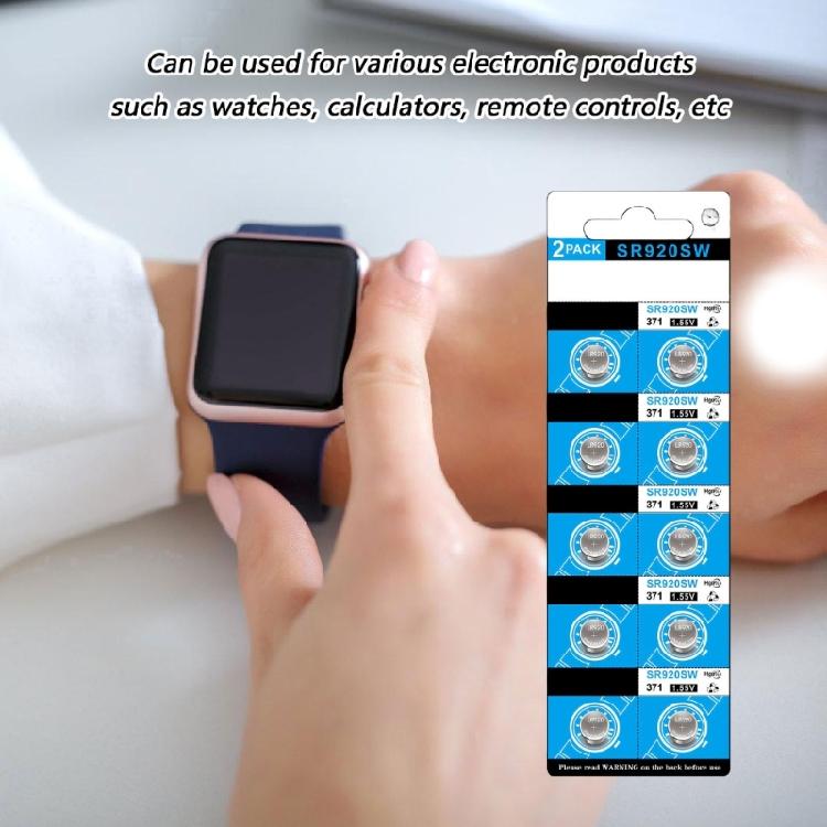 AG6/SR920/371 Coin Batteries Stable Voltages Output LR920/AG6 Batteries for Low Power Devices Like Watches Remotes