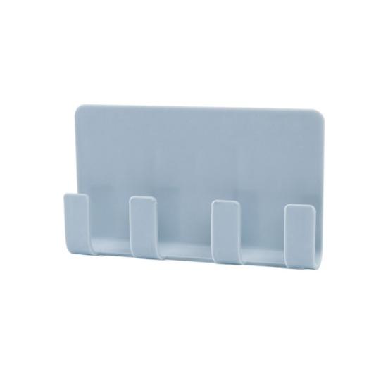 

Полка для хранения Многофункциональная Вместительная Без перфорации Настенная С высокой несущей способностью Плавающая Устойчивая Крепление для зарядки телефона синий