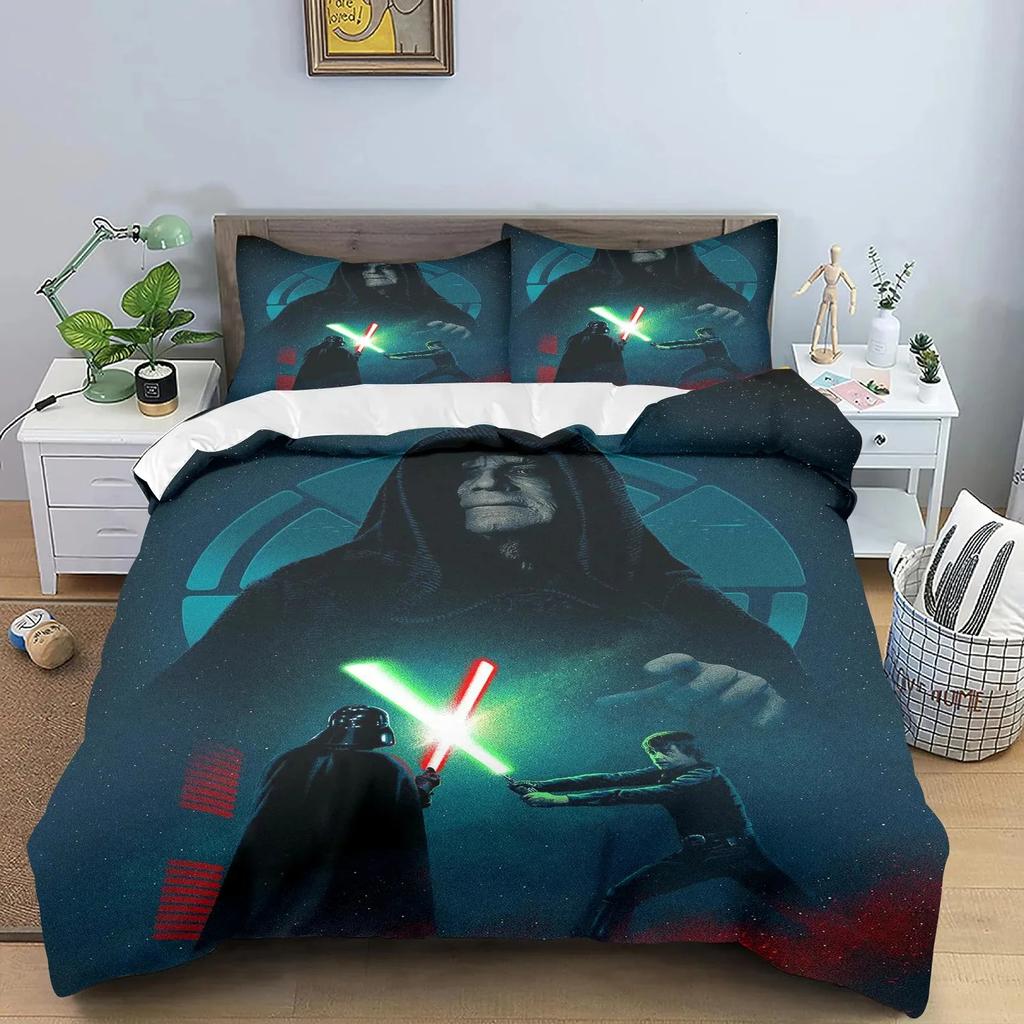 Classic S-star W-wars duvet cover and pillowcase, teen and adult bedding set, home bedroom decoration, gift for boys and girls