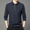 Men's Business Casual Short Sleeved Shirt with Badge Solid Color Polo Shirt Fashionable Breathable Comfortable Versatile Top