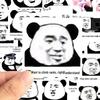 63-Piece Panda Emoji Sticker Set for Notebooks, Luggage, and Planners - Trendy Douyin and Xiaohongshu Design