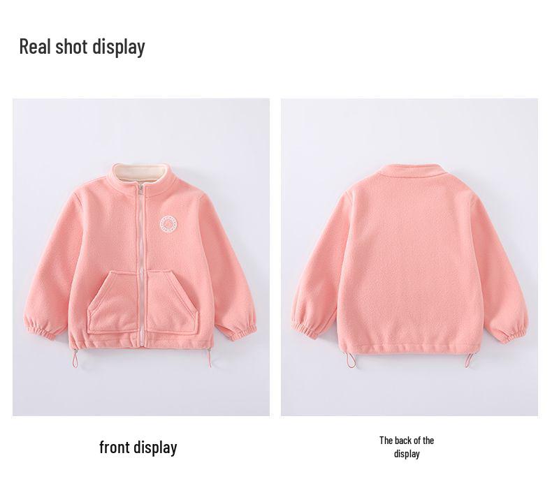 Kids' Fleece Stand-up Collar Jacket - New Autumn/Winter Style for Boys & Girls