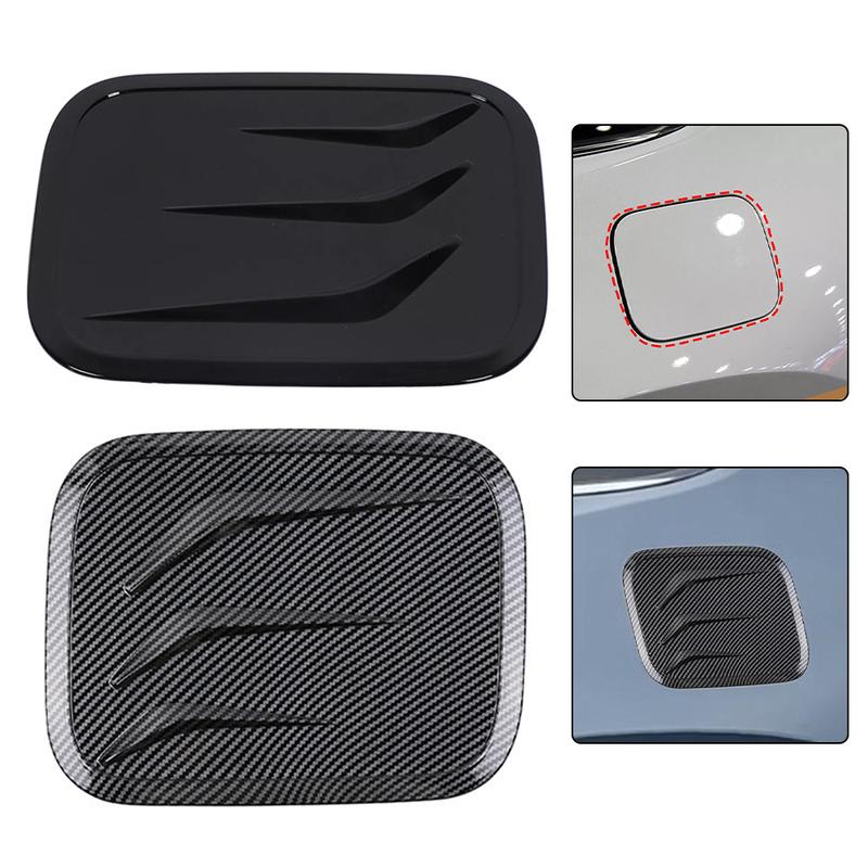 Car Accessories Fuel Filler Door Highlander Cover Bright Black Made Of ABS Material Practical Design For 2024 2025 Models